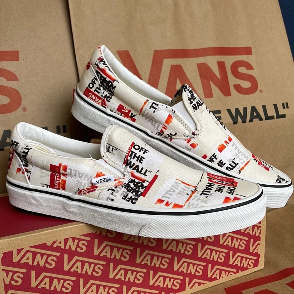 Vans WMNS Classic Slip On Packing Tape Blackdbl/Classic True White sneakers - Picture 7 of 16